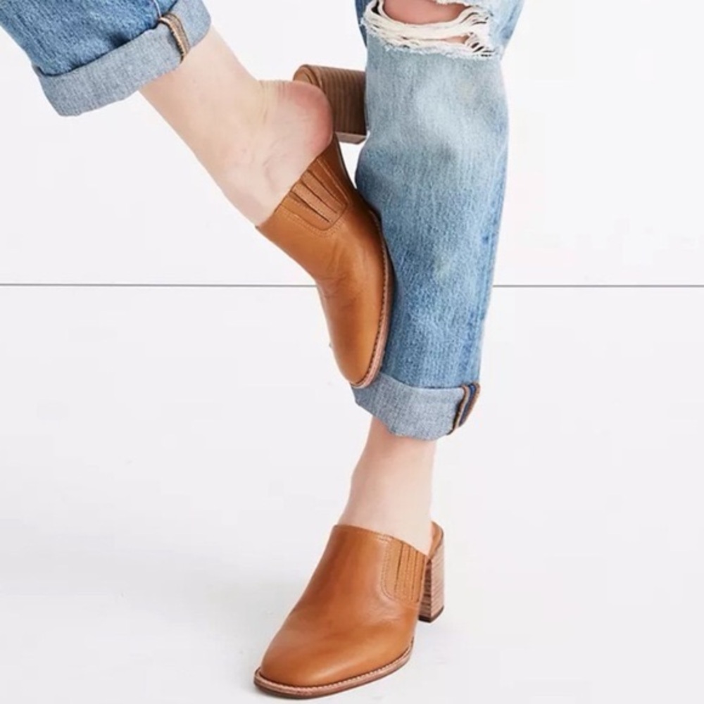 Madewell Carey Mule Amber Brown Sz 6.5